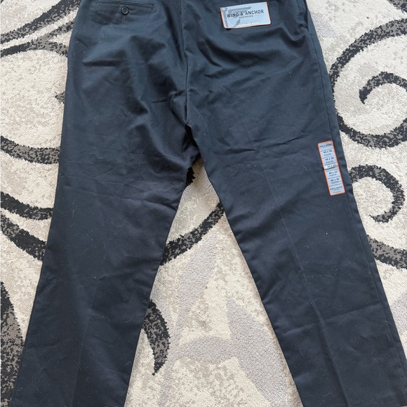 NWT wing & anchor dockers men’s chino pants pleated front 100% cotton black - Picture 5 of 6